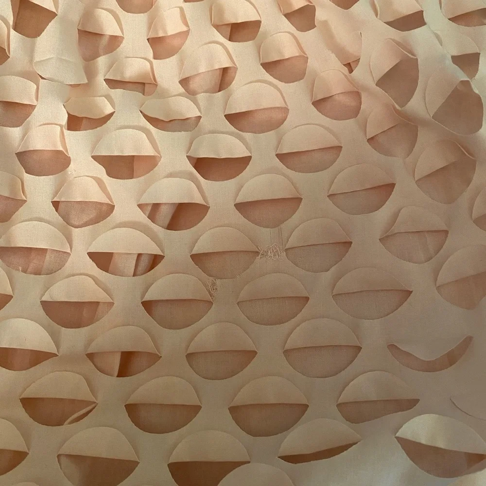 j. crew // lasercut circle a-line midi skirt pink